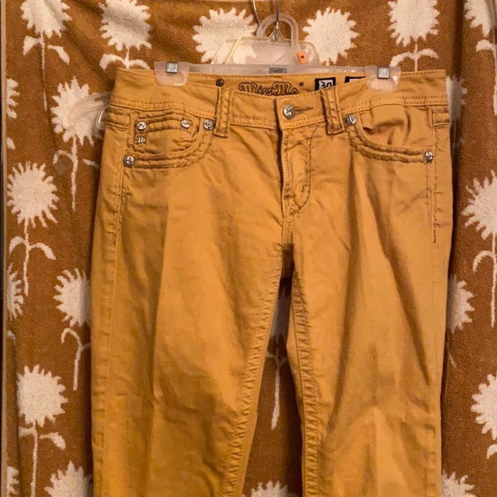 Miss me mustard skinny jeans